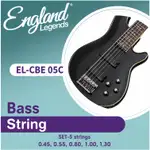 SET DE CUERDAS PARA BAJO ELECTRICO DE 5 CUERDAS, ACERO NIQUELADO 0,45-0,55-0,80-100-130 - Miniatura 1