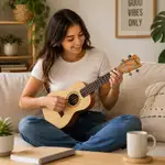 UKELELE SOPRANO 13", COLOR NATURAL, MADERA DE SAPELE, INCLUYE BOLSO Y JUEGO DE CUERDAS AQUILAS DE RESPUESTO - Miniatura 3