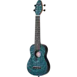 SET DE UKELELE SOPRANO 13", KEIKI, TAPA SUPERIOR AGATHIS, CUERPO ABS, DIAPASÓN Y PUNTE ABS, MÁSTIL OKOUME, COLOR CALEIDOSCOPIO AZUL, ACABADO SATINADO, INCLUYE AFINADOR,CORREA,VITELA Y BOLSA DE TELA - Miniatura 10
