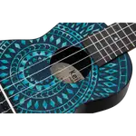 SET DE UKELELE SOPRANO 13", KEIKI, TAPA SUPERIOR AGATHIS, CUERPO ABS, DIAPASÓN Y PUNTE ABS, MÁSTIL OKOUME, COLOR CALEIDOSCOPIO AZUL, ACABADO SATINADO, INCLUYE AFINADOR,CORREA,VITELA Y BOLSA DE TELA - Miniatura 18