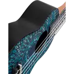 SET DE UKELELE SOPRANO 13", KEIKI, TAPA SUPERIOR AGATHIS, CUERPO ABS, DIAPASÓN Y PUNTE ABS, MÁSTIL OKOUME, COLOR CALEIDOSCOPIO AZUL, ACABADO SATINADO, INCLUYE AFINADOR,CORREA,VITELA Y BOLSA DE TELA - Miniatura 20