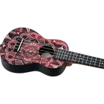 SET DE UKELELE SOPRANO 13", KEIKI, TAPA SUPERIOR AGATHIS, CUERPO ABS, DIAPASÓN Y PUNTE ABS, MÁSTIL OKOUME, COLOR CALEIDOSCOPIO ROJO, ACABADO SATINADO, INCLUYE AFINADOR,CORREA,VITELA Y BOLSA DE TELA - Miniatura 18
