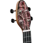 SET DE UKELELE SOPRANO 13", KEIKI, TAPA SUPERIOR AGATHIS, CUERPO ABS, DIAPASÓN Y PUNTE ABS, MÁSTIL OKOUME, COLOR CALEIDOSCOPIO ROJO, ACABADO SATINADO, INCLUYE AFINADOR,CORREA,VITELA Y BOLSA DE TELA - Miniatura 30