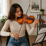 VIOLIN 3/4 COLOR NATURAL, INCLUYE ESTUCHE, ARCO Y PERRUBIA - Miniatura 3