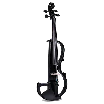 VIOLIN 4/4 ELECTRICO COLOR NEGRO, INCLUYE ESTUCHE, AUDIFONOS, CABLE Y BATERIA DE 9V, ARCO Y PERRUBIA