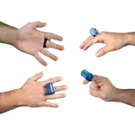 SHAKER PARA DEDOS, DE NYLON, COLOR AZUL ESCARCHADO - Miniatura 8