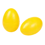 PAR SHAKER FORMA DE HUEVO COLOR AMARILLO, PLASTICO DE ALTO IMPACTO - Miniatura 1