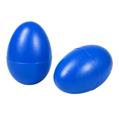 PAR SHAKER FORMA DE HUEVO COLOR AZUL, PLASTICO DE ALTO IMPACTO