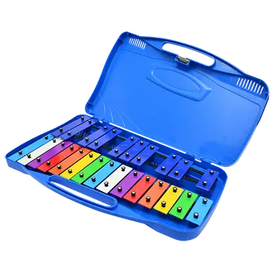XILOFONO DE 25 LAMINAS, COLOR AZUL, INCLUYE ESTUCHE