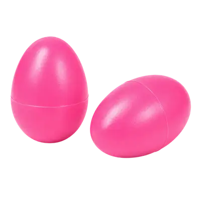 PAR SHAKER FORMA DE HUEVO COLOR ROSADO, PLASTICO DE ALTO IMPACTO