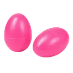 PAR SHAKER FORMA DE HUEVO COLOR ROSADO, PLASTICO DE ALTO IMPACTO - Miniatura 1