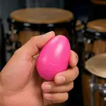 PAR SHAKER FORMA DE HUEVO COLOR ROSADO, PLASTICO DE ALTO IMPACTO - Miniatura 3