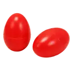 PAR SHAKER FORMA DE HUEVO COLOR ROJO, PLASTICO DE ALTO IMPACTO - Miniatura 1