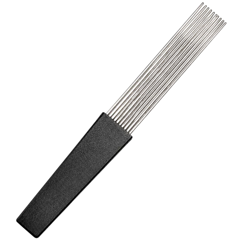 PEINETA PARA GUIRA DE MERENGUE,PELOS DE ACERO Y AGARRADERA DE NYLON NEGRO - Imagen 1