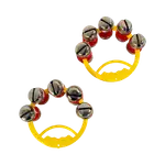 CASCABEL AGARRADERA DE PLASTICO, INCLUYE 10 CASCABELES METALICOS, COLOR DISPONIBLE AMARILLO Y ROJO - Miniatura 2