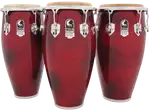 SET DE CONGAS 11 - 11.75" DE MADERA MAPLE, SERIE ELITE PRO, COLOR CONCHO DE VINO, INCLUYE SOPORTE CROMADO - Miniatura 3