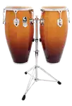 SET DE CONGAS 11 - 11.75" DE MADERA MAPLE SERIE ELITE PRO, COLOR AMARILLO, INCLUYE SOPORTE CROMADO - Miniatura 1