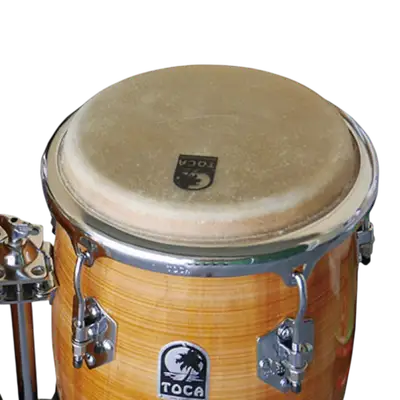 SET DE CONGAS 11 - 11.75" DE MADERA MAPLE SERIE ELITE PRO, COLOR AMARILLO, INCLUYE SOPORTE CROMADO