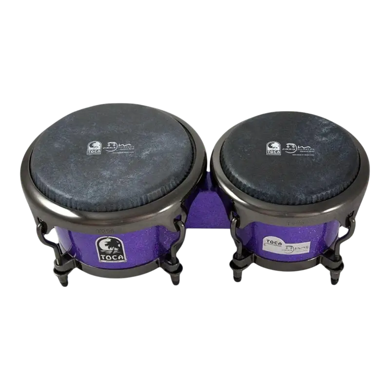 BONGO 7 - 8.5", DE FIBRA DE VIDRIO, SIGNATURE JIMMIE MORALES, COLOR PURPURA, PARCHES SINTETICO - Imagen 1