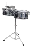 SET DE TIMBALES 14" - 15" DE ACERO LAMINADO, INCLUYE PEDESTAL - Miniatura 2