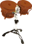 SOPORTE TRIPODE PARA BONGO, PARA BONGOSERO SENTADO, NIQUELADO - Miniatura 1