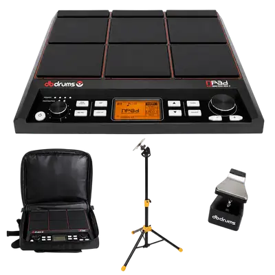 MULTIPAD DE PERCUSION ELECTRONICO, 1 GB DE MEMORIA INTERNA, 9 PADS, PANTALLA LED, PUERTO USB-HOT MIDI, INCLUYE BOLSO, SOPORTE, TRIGGER DE 1 ZONA