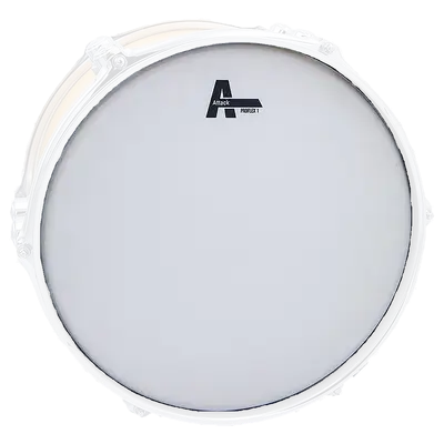 PARCHE 16" PARA TAMBOR DE BATERIA O BANDA DE GUERRA, RUGOSO BLANCO, UNA CAPA DE 10 MIL.