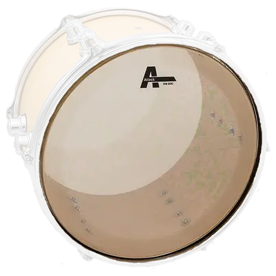 PARCHE 16" PARA TAMBOR DE BATERIA O BANDA DE GUERRA, TRANSPARENTE, DOBLE CAPA SUPERIOR DE 7 MIL. INFERIOR 5 MIL.