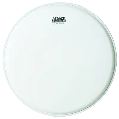 PARCHE 14" PARA REDOBLANTE DE BATERIA O BANDA DE GUERRA, RUGOSO BLANCO, UNA CAPA DE 10 MIL.