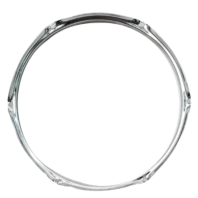 ARO 14" DE 6 ORIFICIOS PARA REDOBLANTE, 1.5 MM, MATERIAL ALEACION DE ACERO CON BAÑO DE NIQUEL