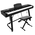 PIANO DIGIT 88 T ACCION MART, 880 TIMB, 600 RIT, 80 CANCI DEMO, POLIF 128, PANT LED, INCLUY PEDAL SUST TRES PASOS Y PEDEST METAL, COL NEGRO - Miniatura 3