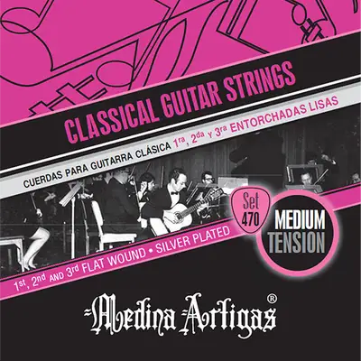 SET DE CUERDAS PARA GUITARRA CLASICA, TENSION MEDIA, MICROENTORCHADO