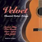 SET DE CUERDAS PARA GUITARRA CLASICA, TENSION MEDIA, VELVET, NYLON CRISTAL 1,2,3ra - 4,5,6 ENTORCHADO LISO - Miniatura 1