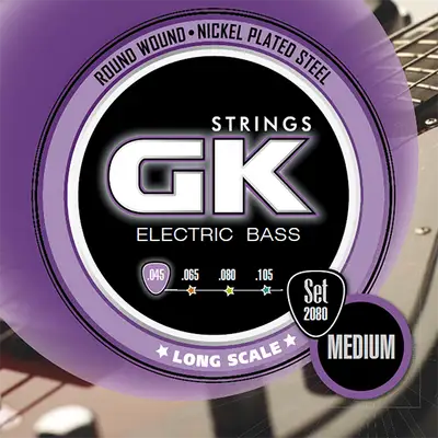 SET DE CUERDAS PARA BAJO ELECTRICO DE 4 CUERDAS, GK, ACERO NIQUELADO, CALIBRE 0.45 MM