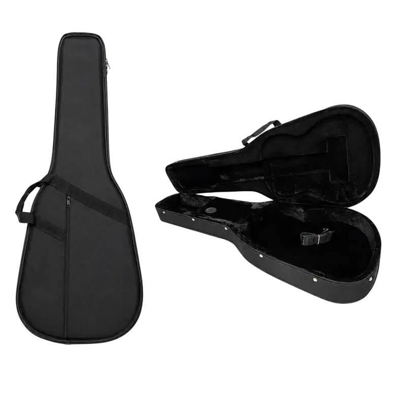 ESTUCHE RIGIDO PARA GUITARRA CLASICA 39" MADERA RECUBIERTA DE POLIPROPILENO, COLOR NEGRO - Imagen 1