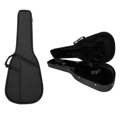 ESTUCHE RIGIDO PARA GUITARRA CLASICA 39" MADERA RECUBIERTA DE POLIPROPILENO, COLOR NEGRO