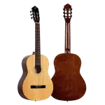 GUITARRA CLASICA 39", COLOR NATURAL, ACABADO LACADO ALTO BRILLO, TAPA DE ABETO, FONDO Y AROS DE CATALPA, CUERDAS ORTEGA - Miniatura 1