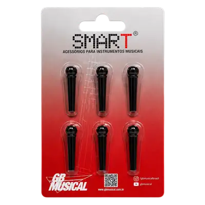 ANCLAJE PARA CUERDAS DE GUITARRA ACUSTICA DE COLOR NEGRO