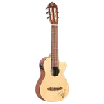 GUITALELE 17", COLOR NATURAL, PREAMP ORTEGA, ACABADO SATINADO, TAPA DE ABETO, FONDO Y AROS DE SAPELI, CUERDAS ORTEGA - Miniatura 1