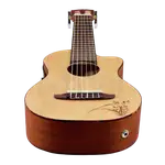 GUITALELE 17", COLOR NATURAL, PREAMP ORTEGA, ACABADO SATINADO, TAPA DE ABETO, FONDO Y AROS DE SAPELI, CUERDAS ORTEGA - Miniatura 2