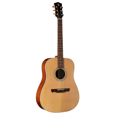 GUITARRA ACUSTICA 41", CUTAWAY, COLOR NATURAL, ACABADO DE ALTO BRILLO, TAPA DE CEDRO MACIZO, FONDO Y AROS DE SAPELLI, CUERDAS D ADDARIO,  INCLUYE BOLSO DE 10MM DE ESPESOR