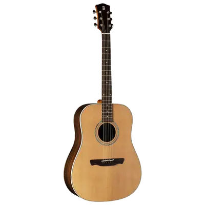 GUITARRA ACUSTICA 41", CUTAWAY COLOR NATURAL, ACABADO ALTO BRILLO, TAPA DE CEDRO MACIZO, FONDO Y AROS DE PALOSANTO, CUERDAS D ADDARIO, INCLUYE BOLSO DE 10MM DE ESPESOR