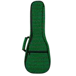 BOLSO PARA UKELELE SOPRANO 13", DE NYLON, COLOR A RAYAS VERDE Y NEGRA - Miniatura 1