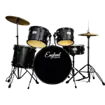 BATERIA ACUSTICA SET DE 5 PIEZAS COLOR NEGRO EN RELIEVE Y HERRAJES COLOR NEGRO, INCLUYE SILLA  Y PLATILLOS - Miniatura 2