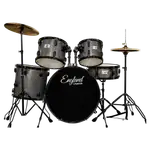 BATERIA ACUSTICA SET DE 5 PIEZAS COLOR GRIS ESCARCHADO Y HERRAJES COLOR NEGRO, INCLUYE SILLA  Y PLATILLOS - Miniatura 2