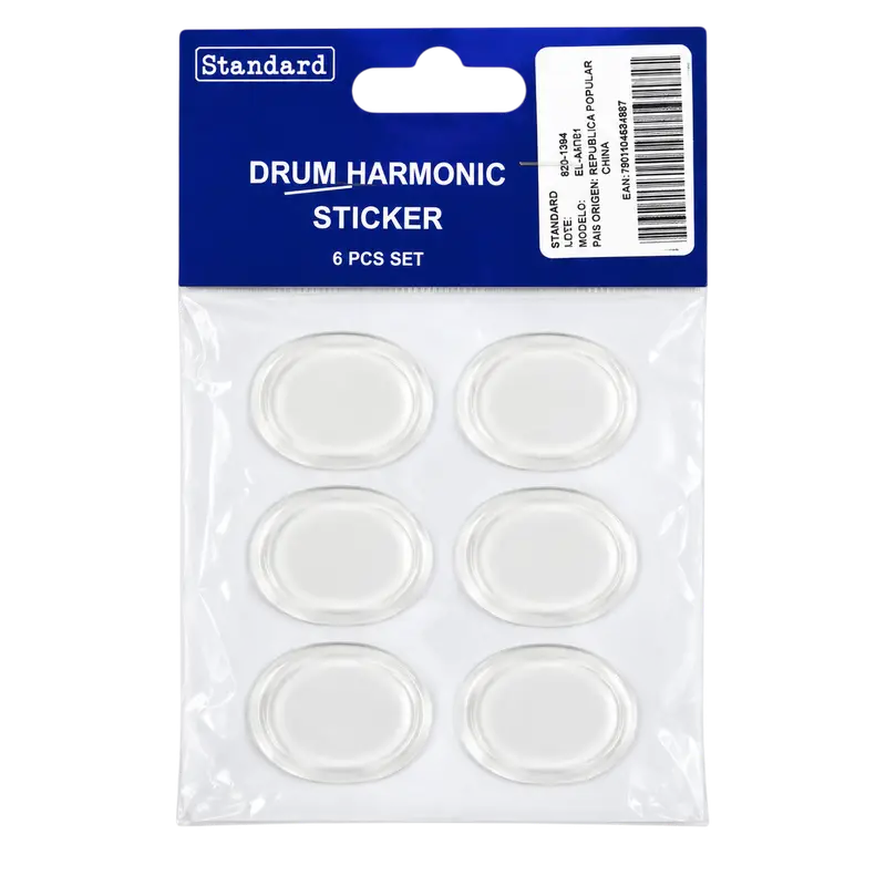 SET DE APAGADORES DE ARMONICOS PARA TAMBORES ACUSTICOS, 6 ALMOHADILLAS DE GEL ADHESIVO - Imagen 1