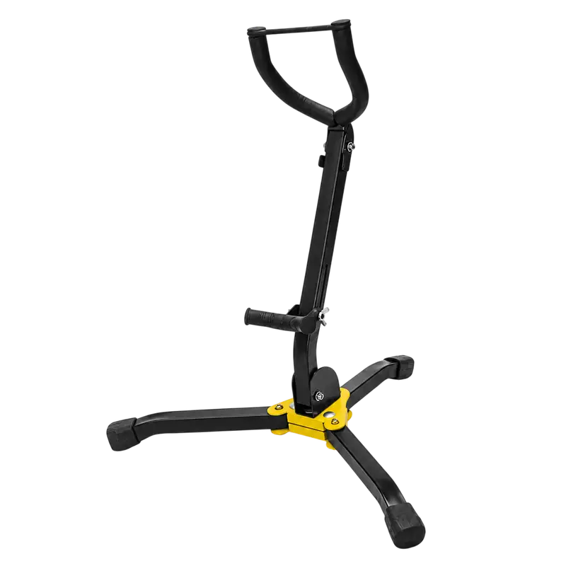 SOPORTE PARA SAXOFON ALTO PLEGABLE, COLOR NEGRO Y AMARILLO - Imagen 1