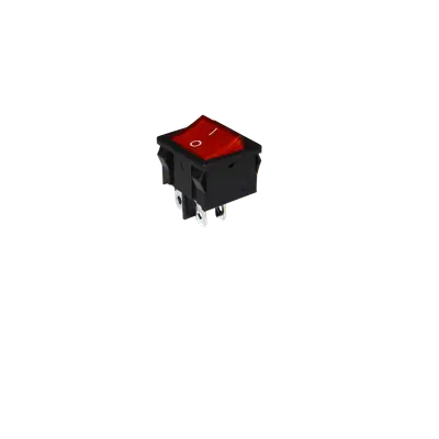 SWITCH CON NEON, 4 PINES, 2 POSICIONES, ON/OFF, 5A-250V, 8A-250V, 10A-125V