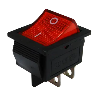 SWITCH CON NEON, 4 PINES, 2 POSICIONES, ON/OFF, 5A-250V, 8A-250V, 10A-125V