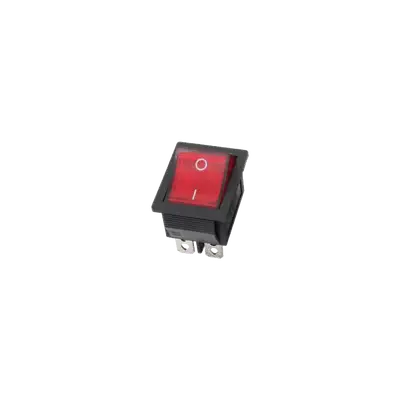 SWITCH CON NEON, 6 PINES, 2 POSICIONES, ON/OFF, 15A-250V, 20A-125V